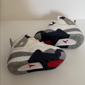 Jordan Baby/Walker Shoes in White, Gray, Black & Red